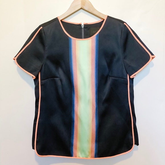 J. Crew Tops - J Crew Collection Neoprene Short Sleeve Top 6